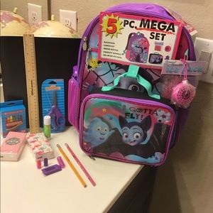 NWT Vampirina 5pc Backpack Set, school supplies